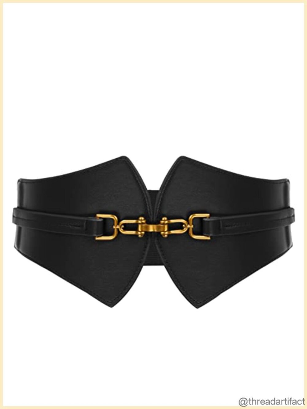 Women's Elastic Cinch Belt Retro Vintage Style for Jeans Dress Pants PU Leather